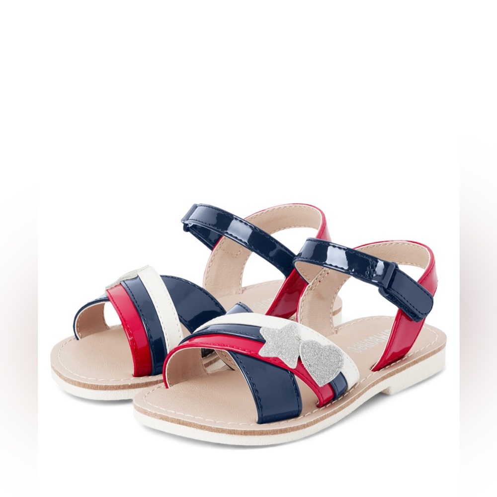 Girls Red, White, Blue Sandals